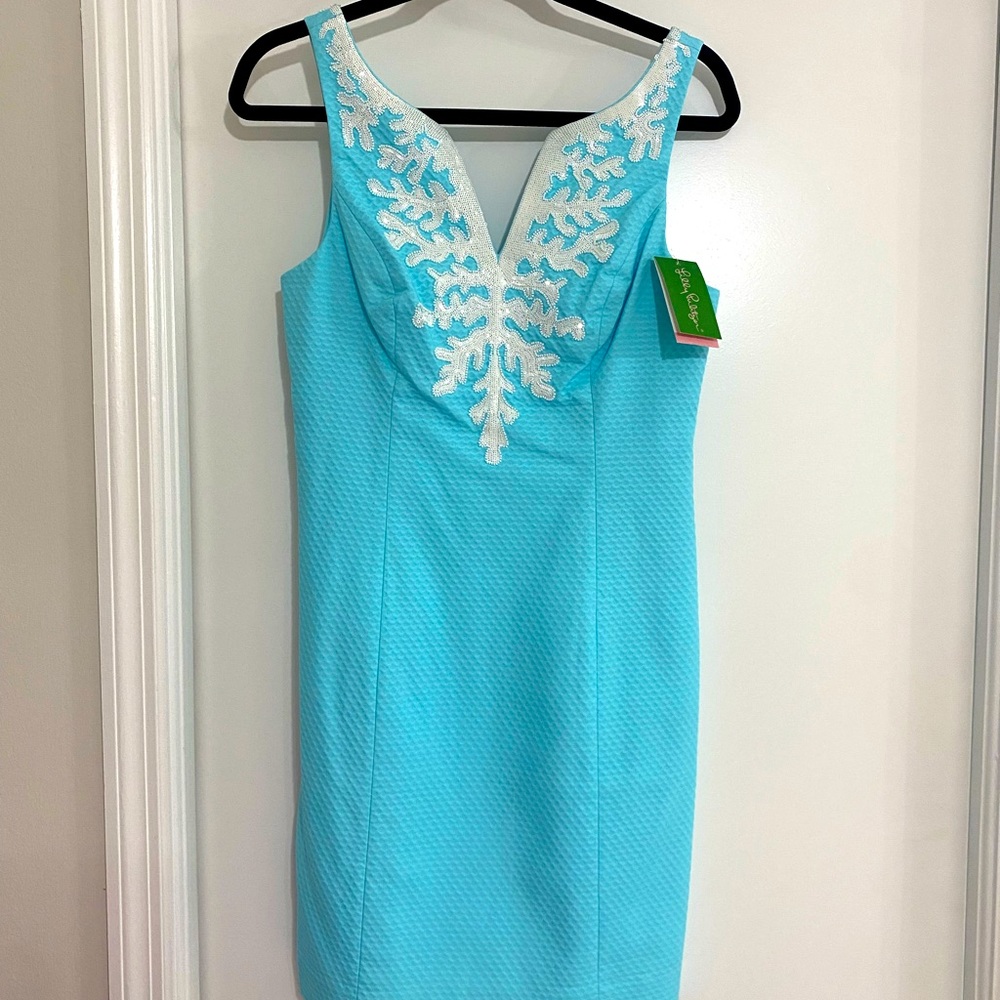NWT Lilly Pulitzer Shift Dress Sea Salt Blue